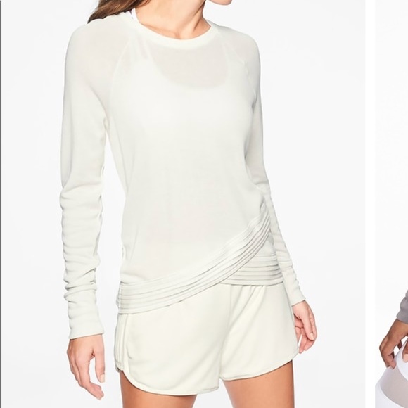 athleta serenity criss cross sweatshirt
